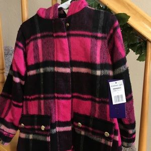 Girls kids size 5 madden girl plaid coat 🧥
